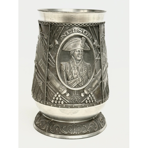 165 - The Victory at Trafalgar Tankard. A good quality pewter tankard issued by the Maritime Trust of Grea... 