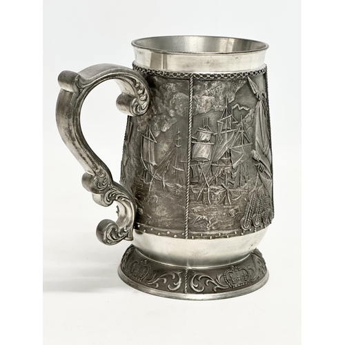 165 - The Victory at Trafalgar Tankard. A good quality pewter tankard issued by the Maritime Trust of Grea... 