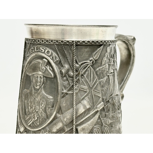 165 - The Victory at Trafalgar Tankard. A good quality pewter tankard issued by the Maritime Trust of Grea... 