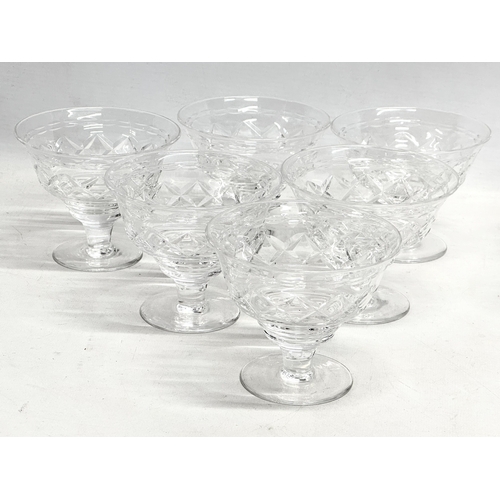 299J - 4 sets of crystal coupe glasses.