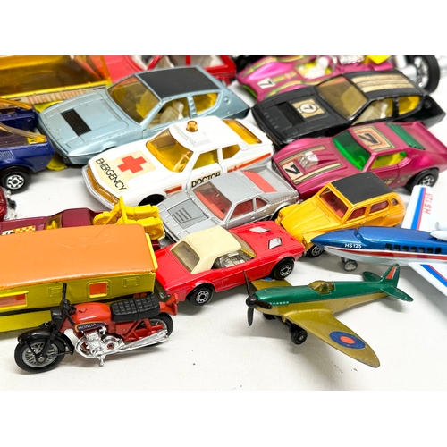 613 - A good collection of mostly Corgi model cars, trucks, planes. including Tonka, Matchbox, Lledo etc. ... 