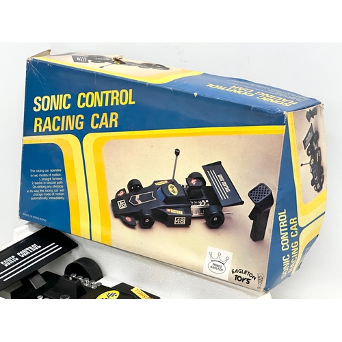 642 - A vintage Eagleton Toys Sonic Control Racing Car in box.