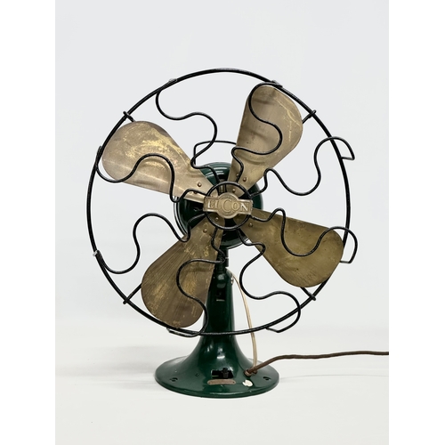 221S - An early 20th century Elcon fan. 44x52xm