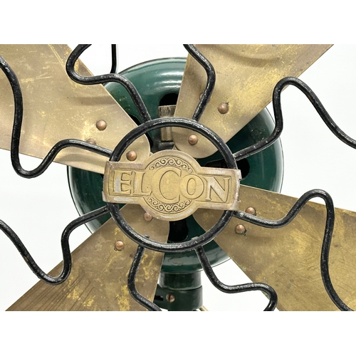 221S - An early 20th century Elcon fan. 44x52xm