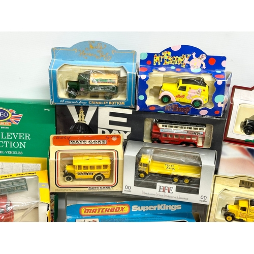 645 - A large collection of model cars and trucks etc.