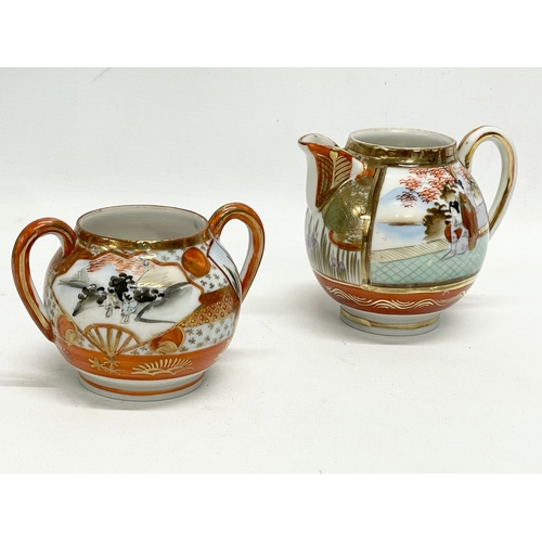 299U - 3 pieces of early 20th century Japanese Kutani porcelain.