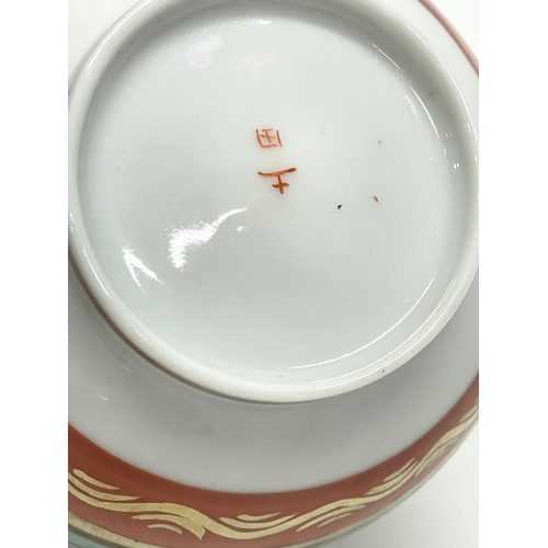 299U - 3 pieces of early 20th century Japanese Kutani porcelain.