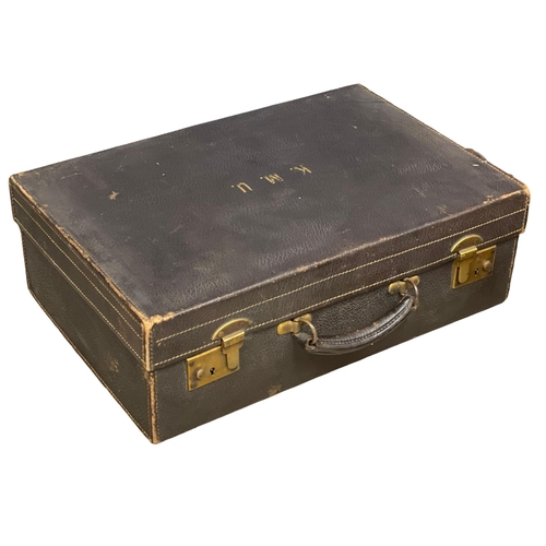 241D - 4 good quality early 20th century leather cases.