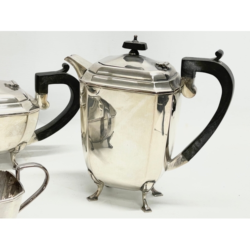 241E - A 4 piece early 20th century Regency style tea service. H. Fisher & Co.