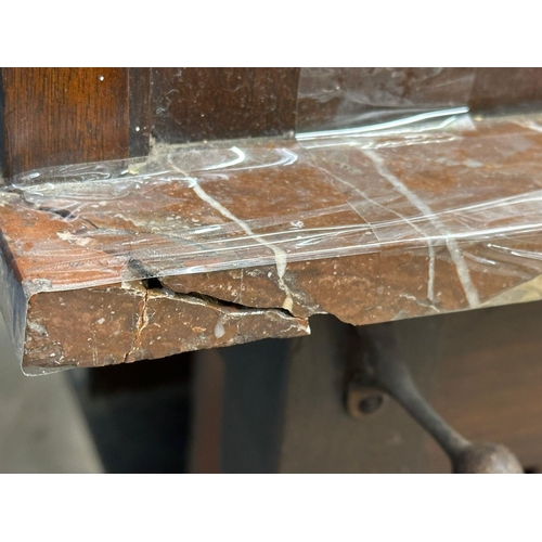 1063 - A late Victorian marble top washstand. Circa 1890. 115x54x150 (5)