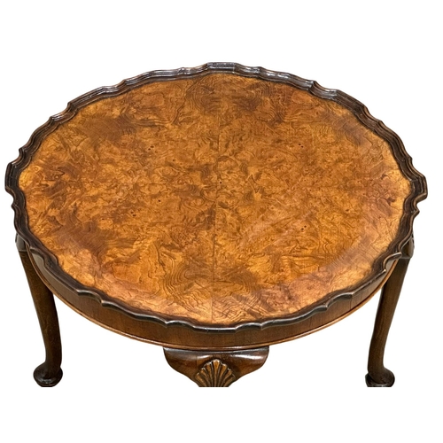 1139 - A vintage Burr Elm coffee table. 59x42cm (5)