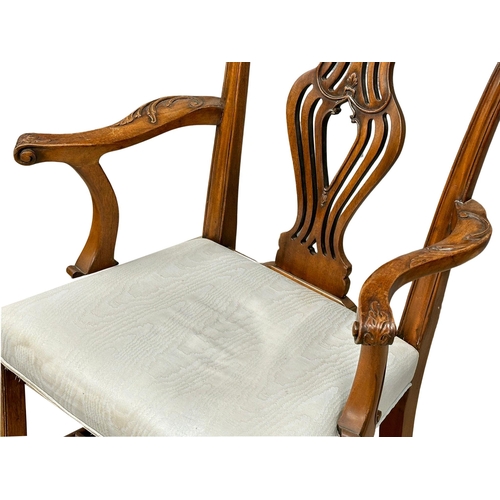 1179 - An early 20th century Chippendale Revival mahogany armchair. Circa 1930. (13)