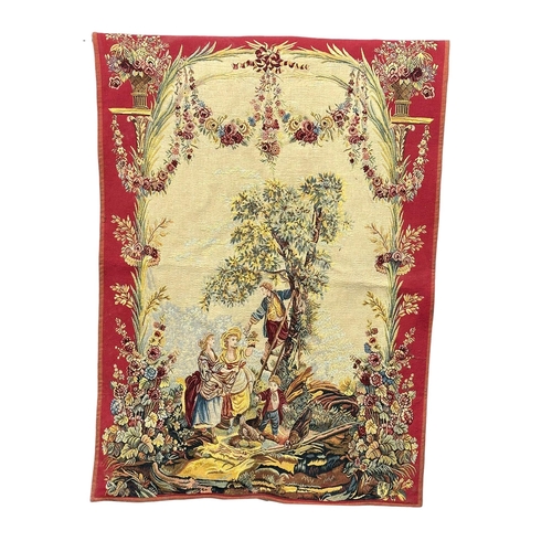 279E - A French tapestry wall hanging. Point De Loiselles Du Meilleur Ouvrier de France. 100.5x142.5cm