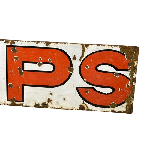 280 - A large vintage enamelled advertising sign. 192x46cm