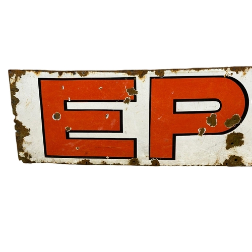 280 - A large vintage enamelled advertising sign. 192x46cm