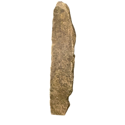 38 - An ancient Irish Marker Stone. Found near Nendrum, Comber. 23x16x116cm