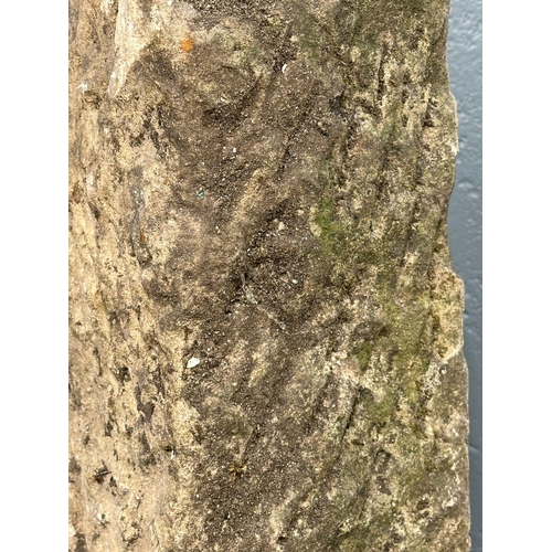 38 - An ancient Irish Marker Stone. Found near Nendrum, Comber. 23x16x116cm