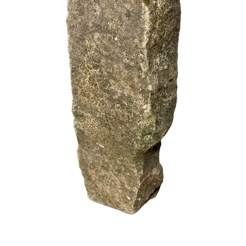 38 - An ancient Irish Marker Stone. Found near Nendrum, Comber. 23x16x116cm