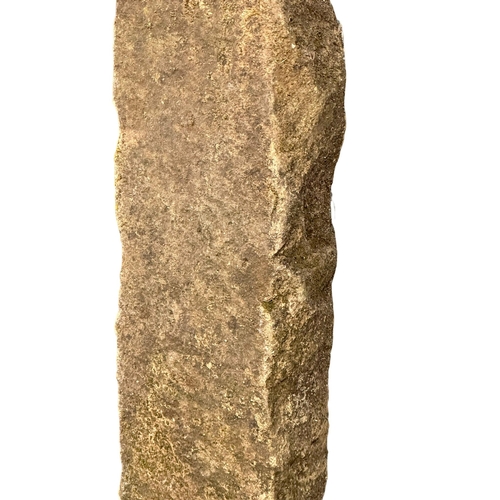 38 - An ancient Irish Marker Stone. Found near Nendrum, Comber. 23x16x116cm