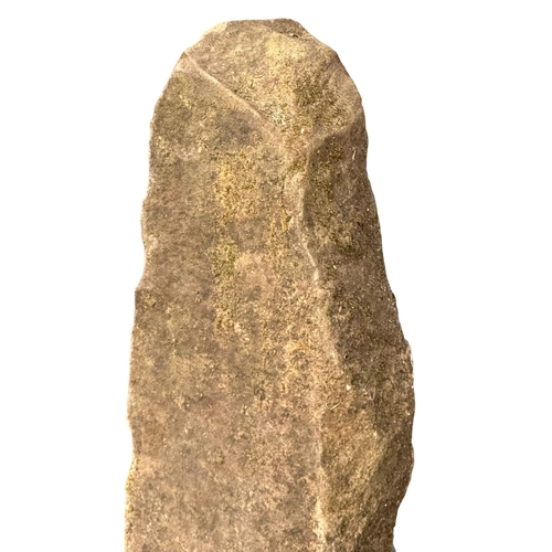 38 - An ancient Irish Marker Stone. Found near Nendrum, Comber. 23x16x116cm