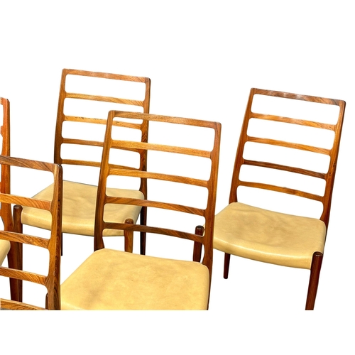 818 - A set of 6 excellent quality Niels Otto Moller, Danish Mid Century rosewood dining chairs. Designed ... 