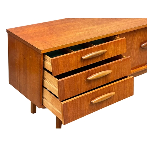 877 - A 1960’s Mid Century teak Long John sideboard by Jentique. 213x42x77cm (11)