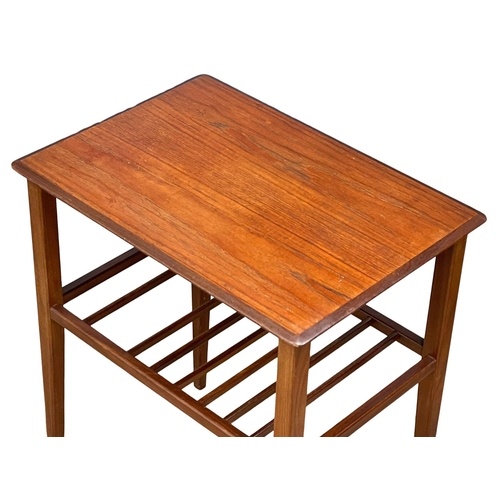 886 - A tall Mid Century teak 2 tier lamp table designed by Richard Hornby for Fyne Ladye. 1960’s. 57.5x41... 