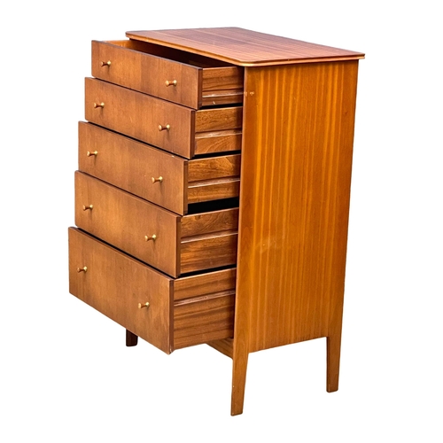 912 - A Mid Century teak tallboy chest of drawers designed by Peter hayward for Vanson. 1960. 78.5x49x120c... 