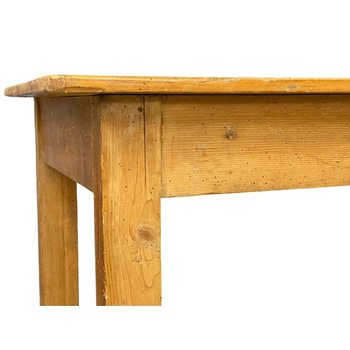 934 - A large Victorian pine farmhouse kitchen preparation table. Circa 1890. 178x60x76cm (13)