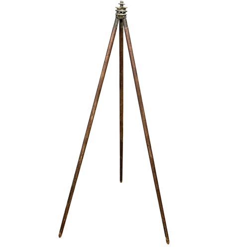 96 - 2 large Victorian tripods. 150cm