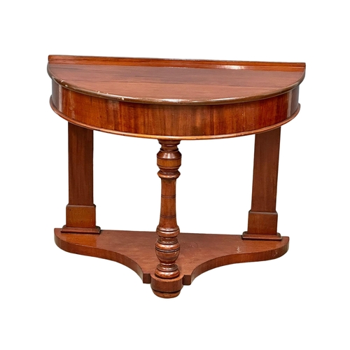 997 - A Victorian mahogany side table. 92x48.5x73cm (10)