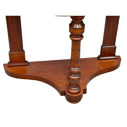 997 - A Victorian mahogany side table. 92x48.5x73cm (10)