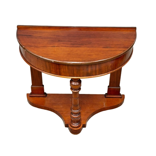 997 - A Victorian mahogany side table. 92x48.5x73cm (10)