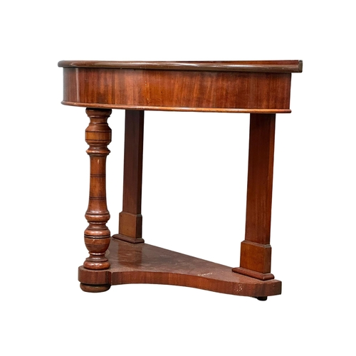 997 - A Victorian mahogany side table. 92x48.5x73cm (10)