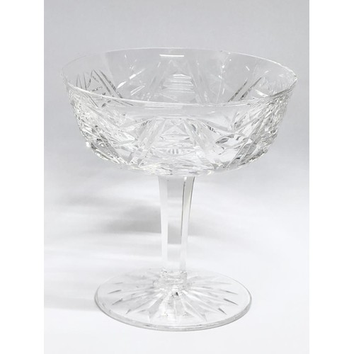 87 - A set of 6 Waterford Crystal ‘Clare’ champagne coupes. 10x10.5cm