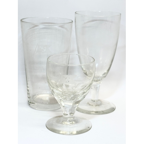 47 - A collection of early/mid 20th century crystal ships drinking glasses, a late 19th century Empire Th... 