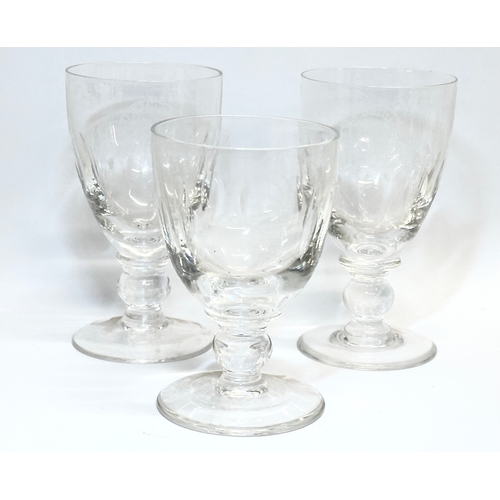 47 - A collection of early/mid 20th century crystal ships drinking glasses, a late 19th century Empire Th... 