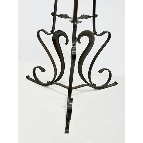 56 - A late 19th century Art Nouveau brass stand. 1880-1890. 53x48x82cm