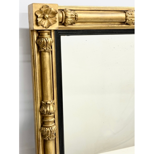 7 - A large William IV early 19th century gilt framed over-mantle mirror. 1830. 108x7x79cm