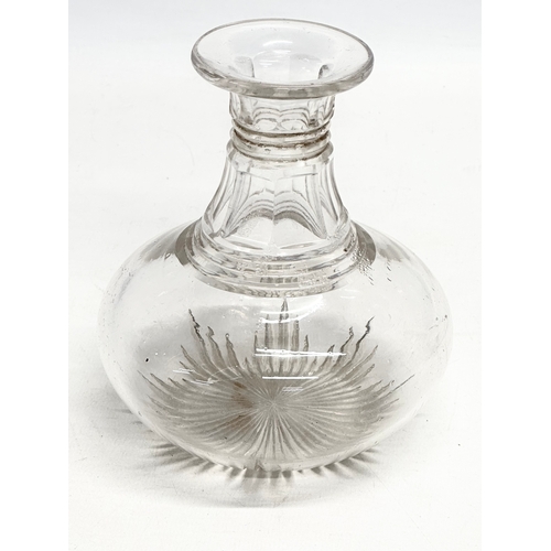 34 - Georgian and Victorian glassware. A Victorian bud decanter and stopper, circa 1860 12x20.5cm. A late... 