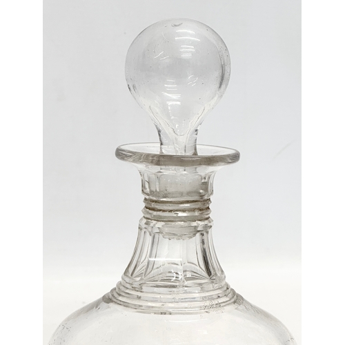 34 - Georgian and Victorian glassware. A Victorian bud decanter and stopper, circa 1860 12x20.5cm. A late... 