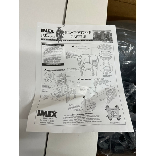 653 - A large unused Imex Model Company INC Medieval Stone Castle Series ‘Blackstone Castle’  with box and... 