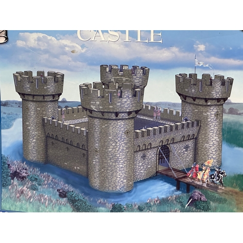653 - A large unused Imex Model Company INC Medieval Stone Castle Series ‘Blackstone Castle’  with box and... 