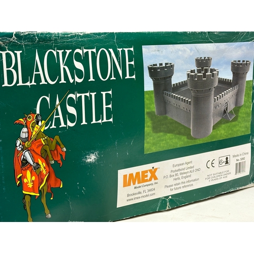 653 - A large unused Imex Model Company INC Medieval Stone Castle Series ‘Blackstone Castle’  with box and... 