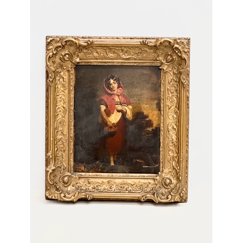 18 - A good quality 19th century oil painting on board ‘Emily Anderson Little Red Riding Hood’ from the o... 