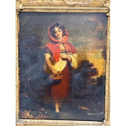 18 - A good quality 19th century oil painting on board ‘Emily Anderson Little Red Riding Hood’ from the o... 