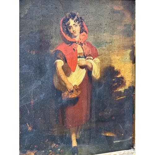 18 - A good quality 19th century oil painting on board ‘Emily Anderson Little Red Riding Hood’ from the o... 