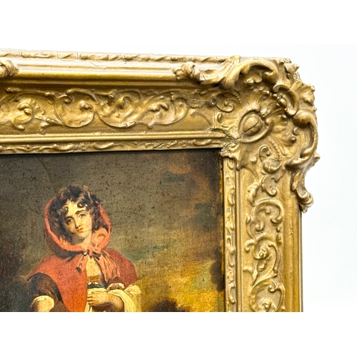 18 - A good quality 19th century oil painting on board ‘Emily Anderson Little Red Riding Hood’ from the o... 