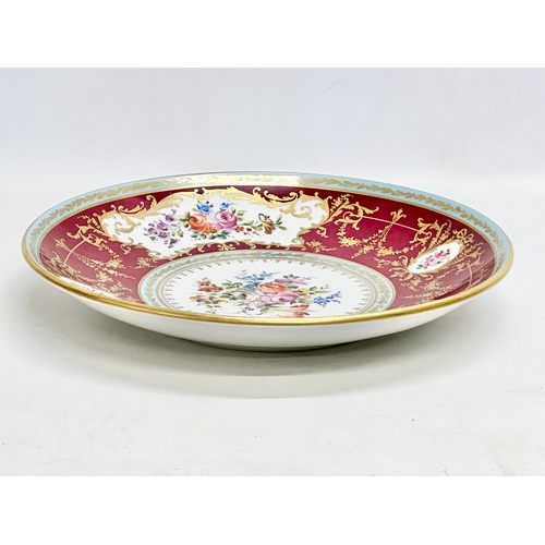 20 - A large Atelier Camille Le Tallec porcelain charger bowl. Hand painted classical style gilding with ... 