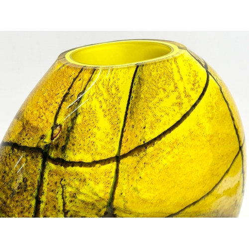 96 - A Mid Century Modern Balkan Art Glass vase. 27x8x24cm